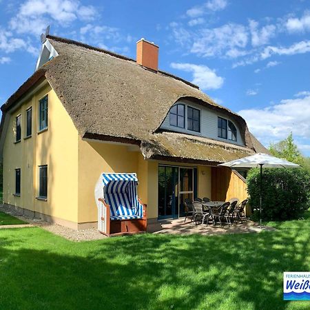 Familienfreundliches Reetdachhaus Weissdorn 2 Villa Puddemin Екстериор снимка